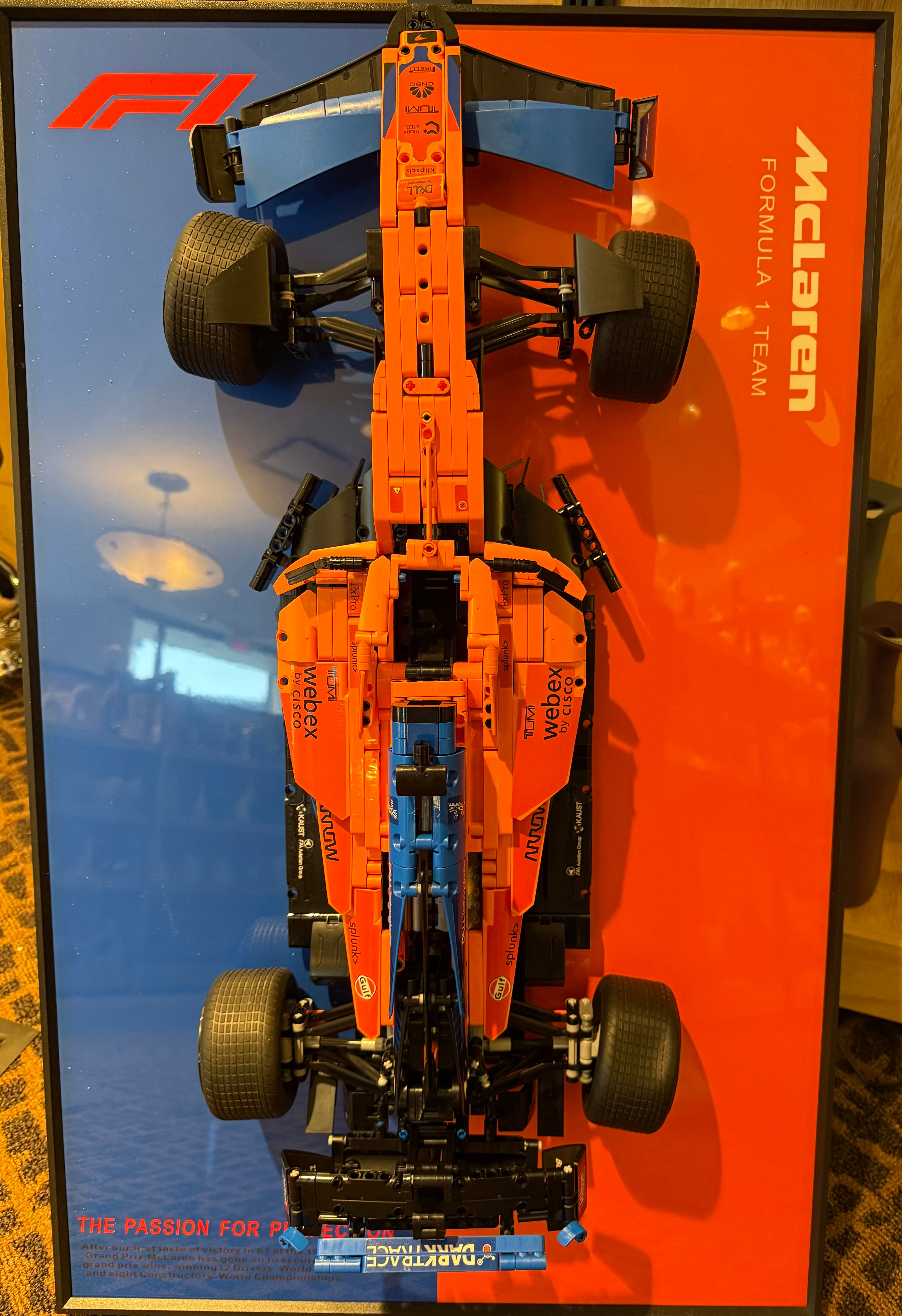 Assembled McLaren Lego Car with Frame