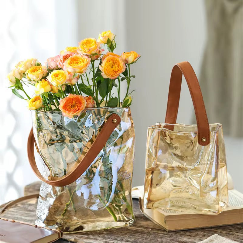 Glass Bag. Vase