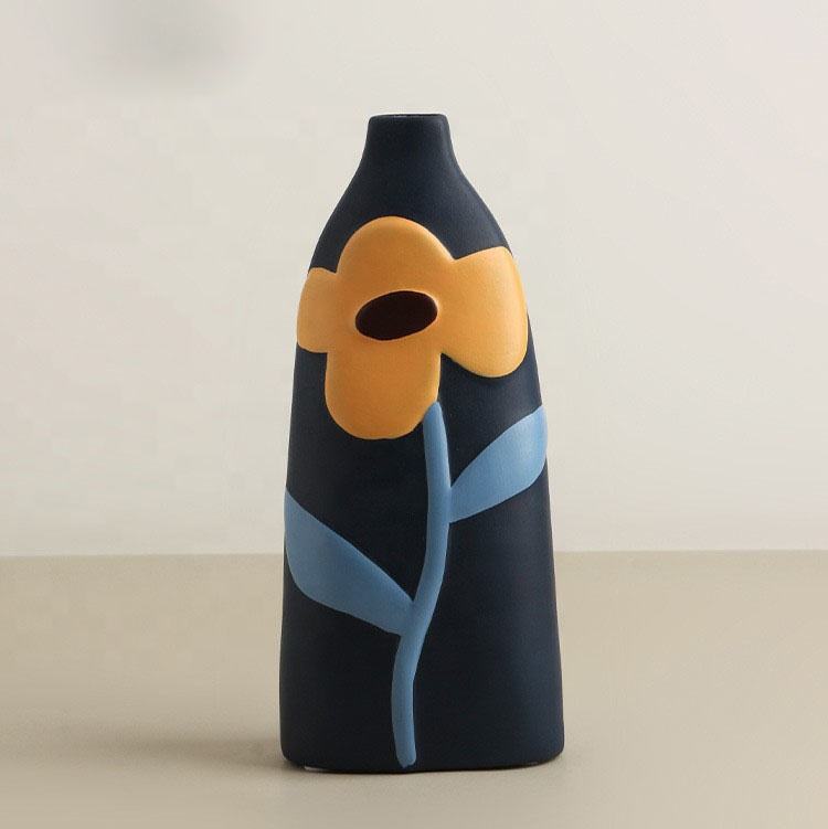 Handmade Custom Design High Quality Modern Art Deco Ceramic Flower Vase