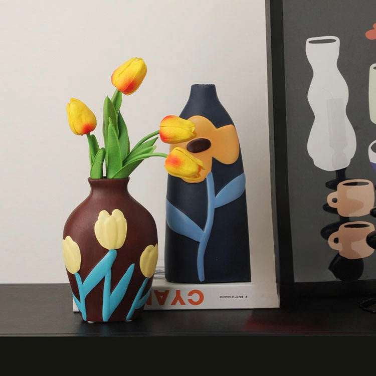 Handmade Custom Design High Quality Modern Art Deco Ceramic Flower Vase