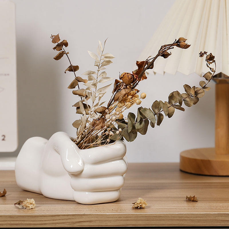 Modern Simple Ceramic Hand-shaped Vase