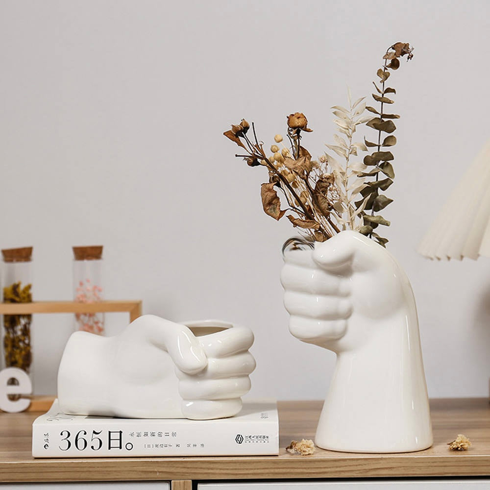 Modern Simple Ceramic Hand-shaped Vase