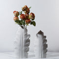 Set of 2 Pieces of Leaf Shaped Creative Design Ceramic Vase