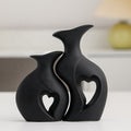 Heart Nestled Ceramic Vase Combination