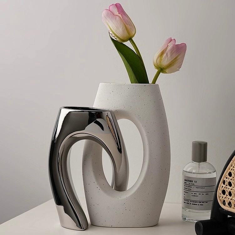 Luxury Silver Electroplating Tabletop Vase