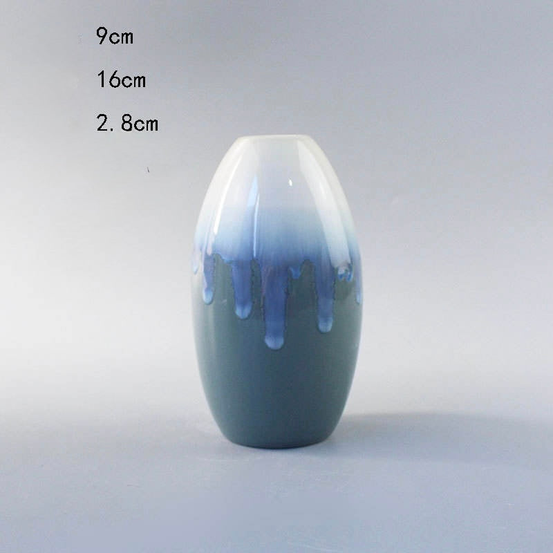 Set of 3 Handmade Various Ikebana Small Ceramic Vases