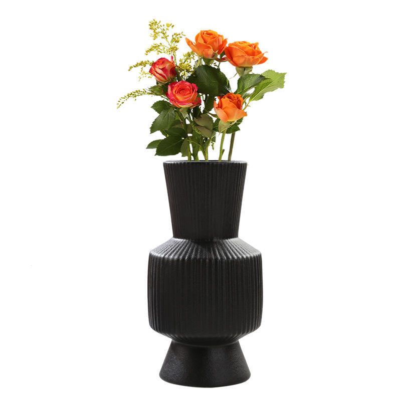 Black or White Simple White Ceramic Vase