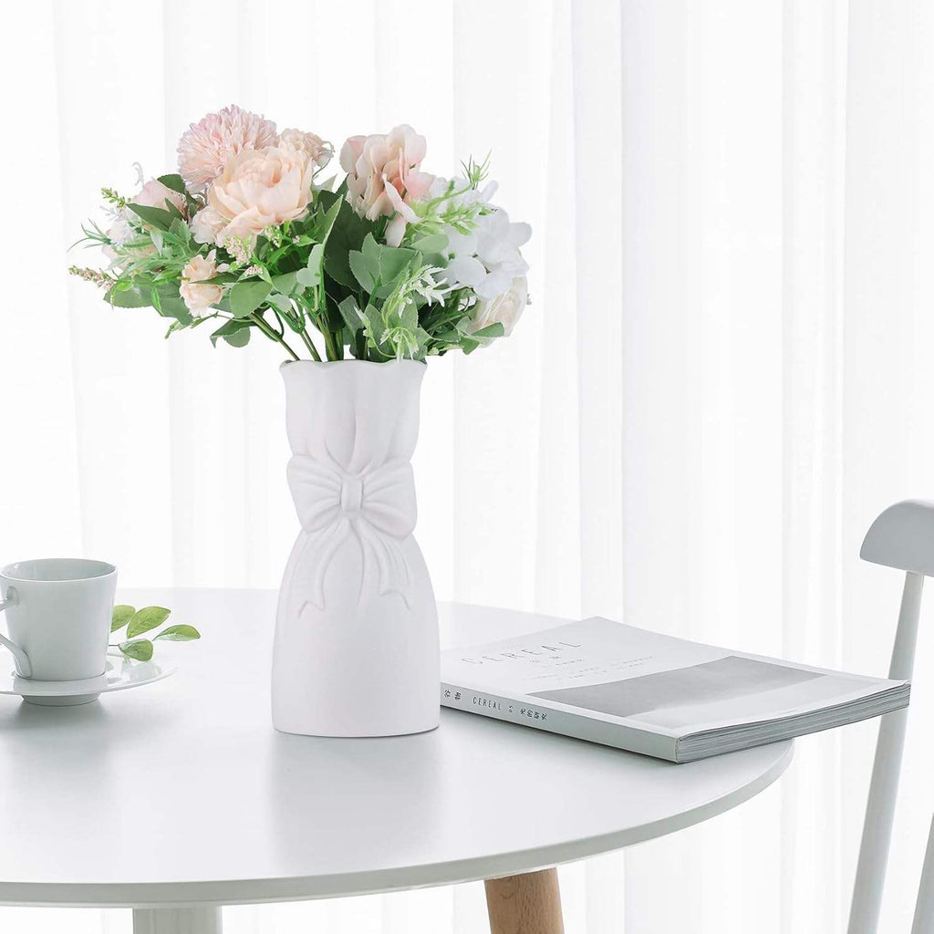 Handmade Frosted Porcelain Floral Vases