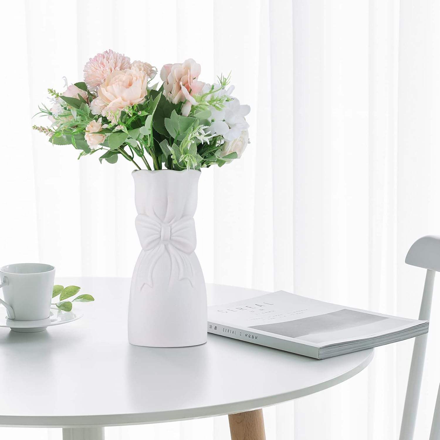Handmade Frosted Porcelain Floral Vases
