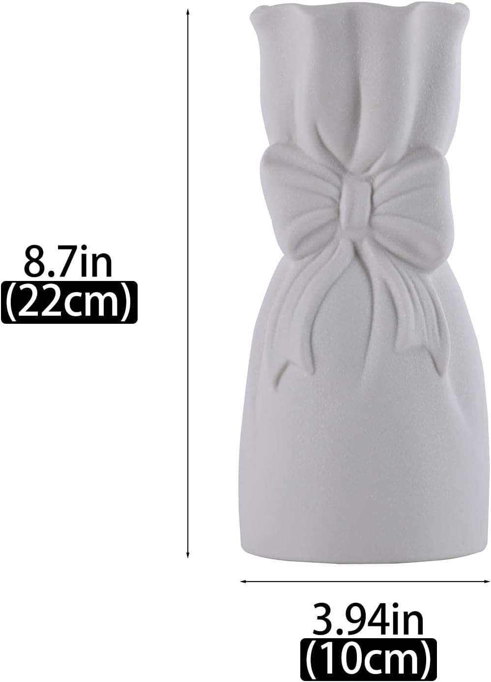 Handmade Frosted Porcelain Floral Vases