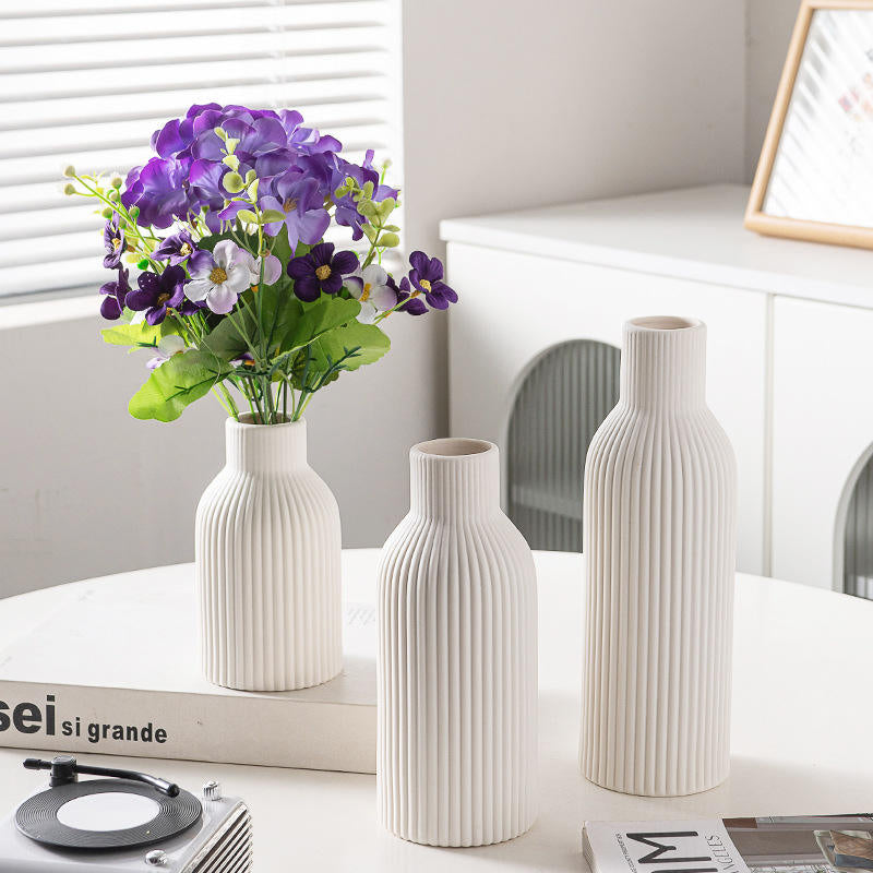 Modern Simple Creative Ceramic White Dried Flower Vase