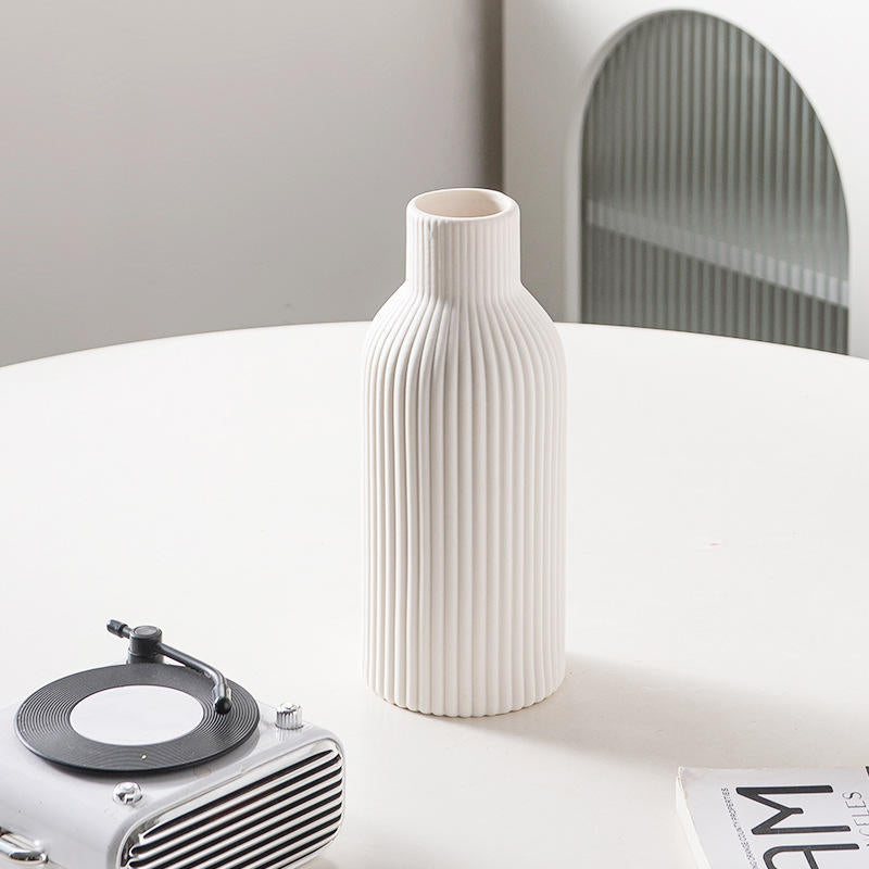 Modern Simple Creative Ceramic White Dried Flower Vase
