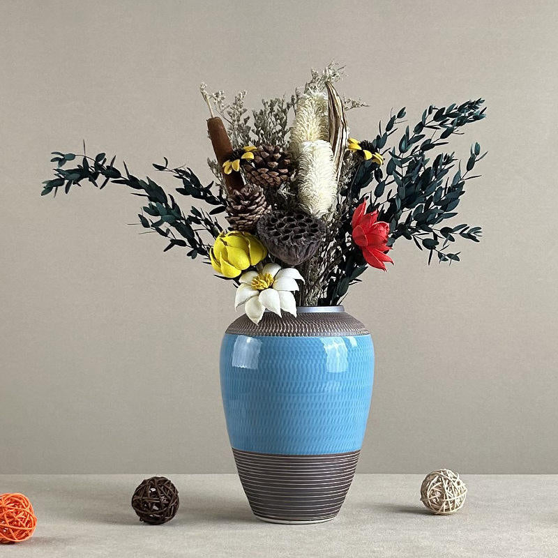 Handmade Blue Grey Ceramic Vase