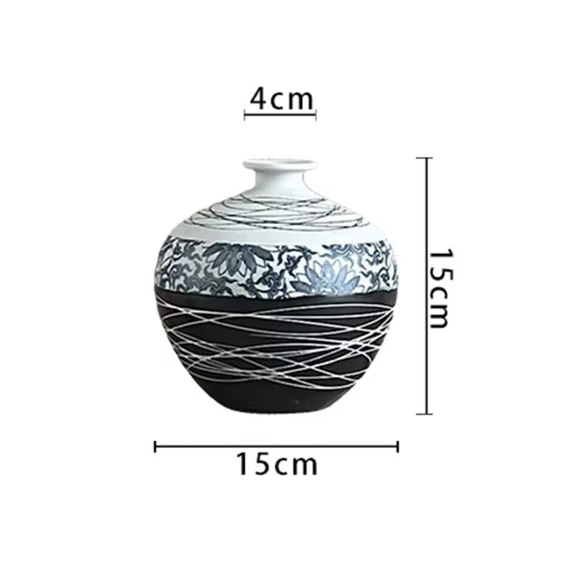 Handmade Patterned Swirl Ceramic Vase