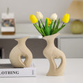 Creative Heart Shaped White Ceramic Vase Set