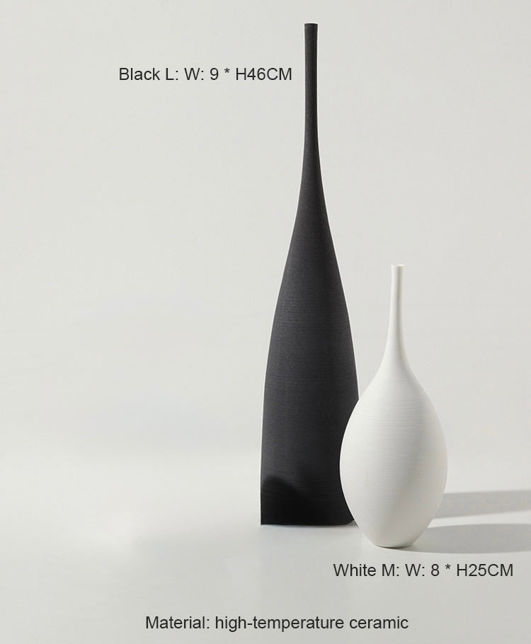 High End Handmade Design Black White Art Vase
