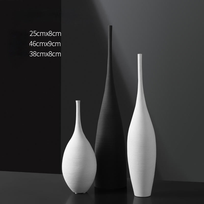 High End Handmade Design Black White Art Vase