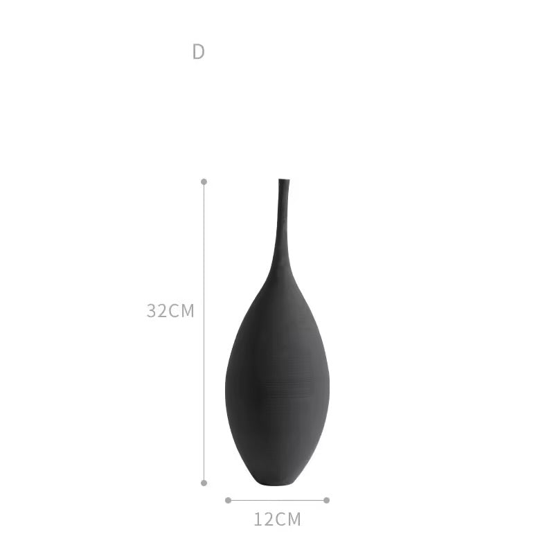 High End Handmade Design Black White Art Vase