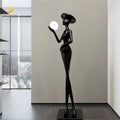 6 ft Modern Creative Art Figure Sculpture Floor Lamp LED Light