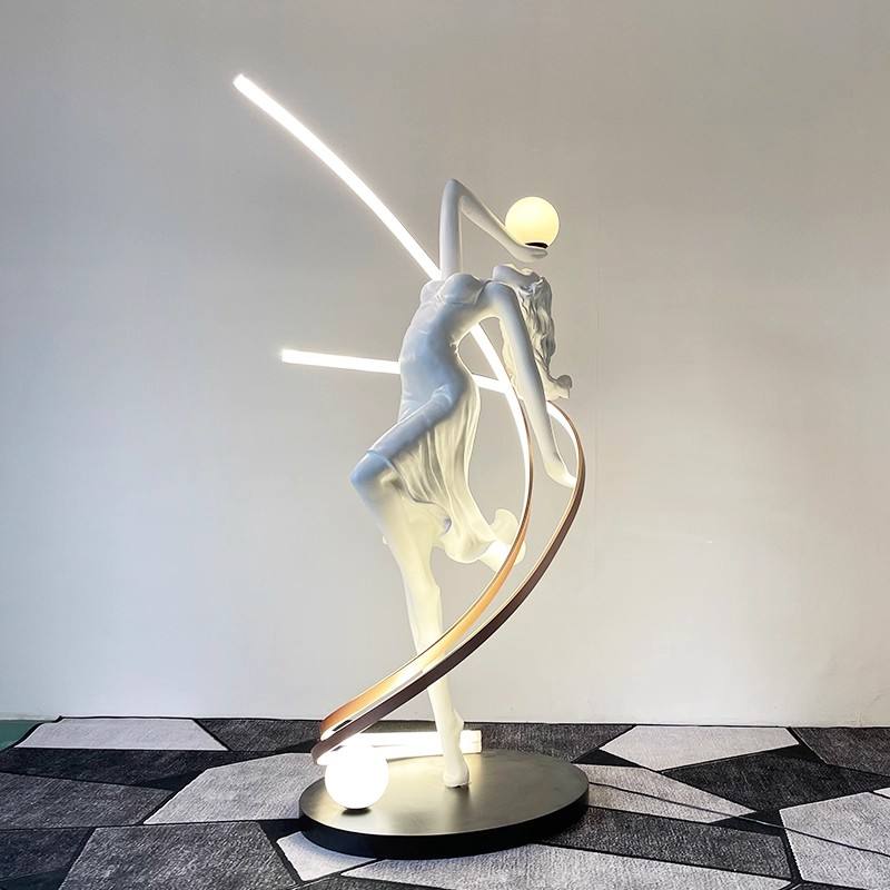 High Quality Hotel Luxury Creative Dance Goddess Corner Standing Light