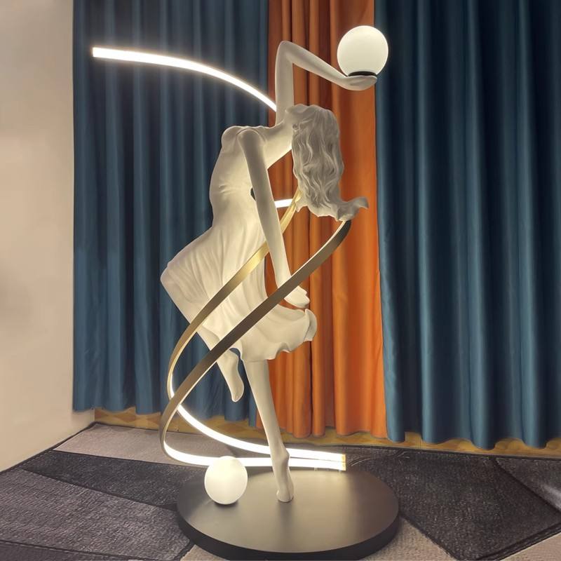 High Quality Hotel Luxury Creative Dance Goddess Corner Standing Light