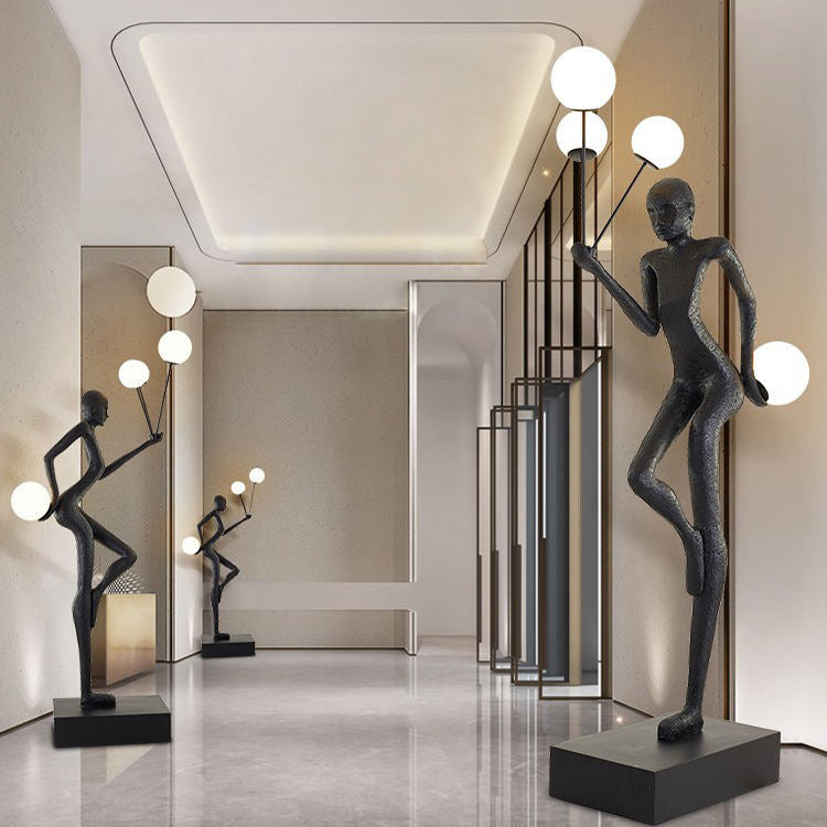 6 feet Hotel Oversize Art Human Sculpture Lamparas Decorativas Lampen