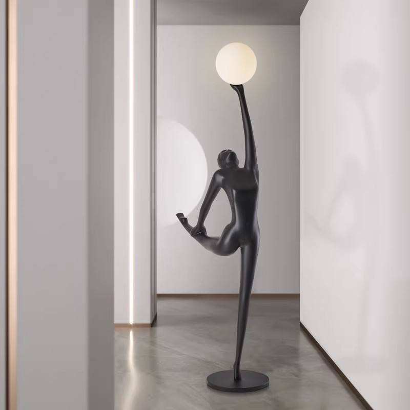 7  feet Designer Design Art Contemporary Hotel Lobby Creative Vertical LED Human Sculpture