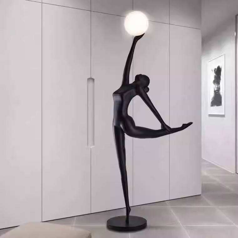 7  feet Designer Design Art Contemporary Hotel Lobby Creative Vertical LED Human Sculpture