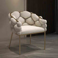 Set of 2 Modern Luxury Gold Lounge Chair for Dining and Hotel