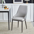 Simple Luxury Leather Back Dining Chair