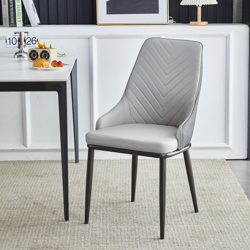 Simple Luxury Leather Back Dining Chair