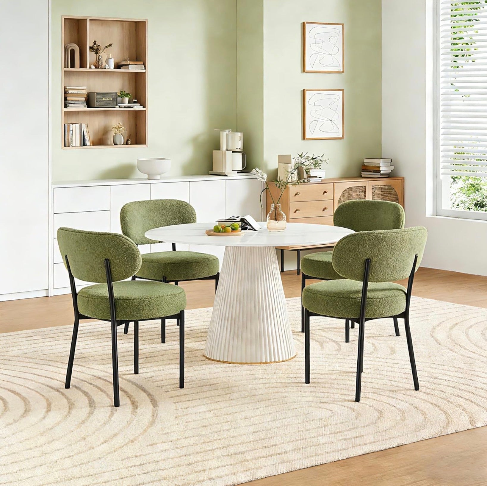 Wonderland Dining Chairs Set of 4, Mid Century Modern Chair