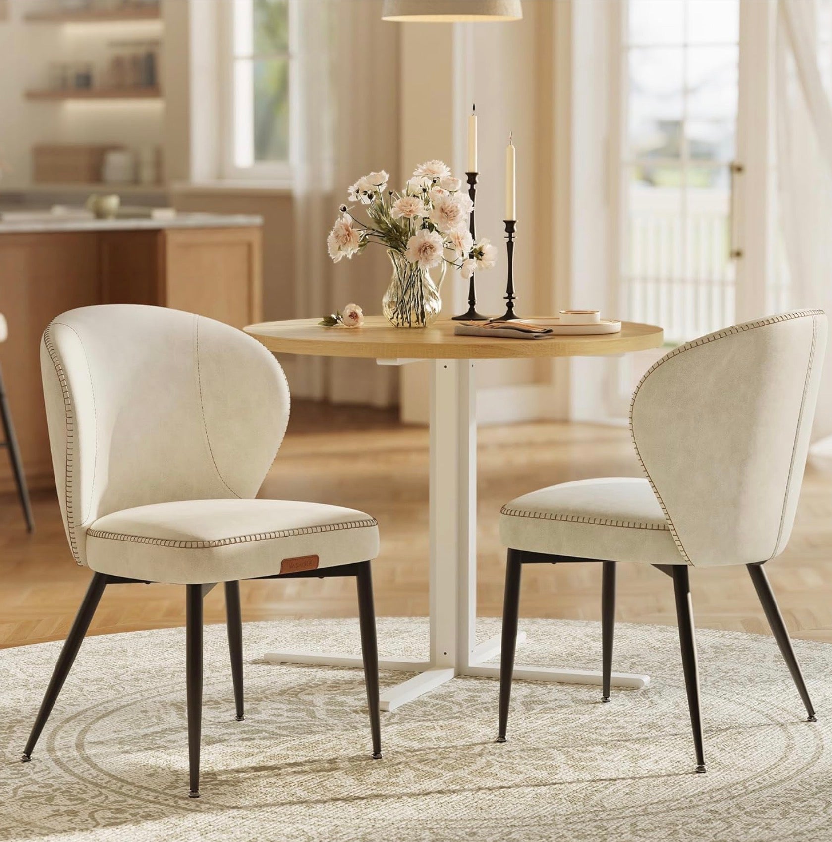 Wonderland Dining Chairs Set of 2, Upholstered Kitchen Chairs