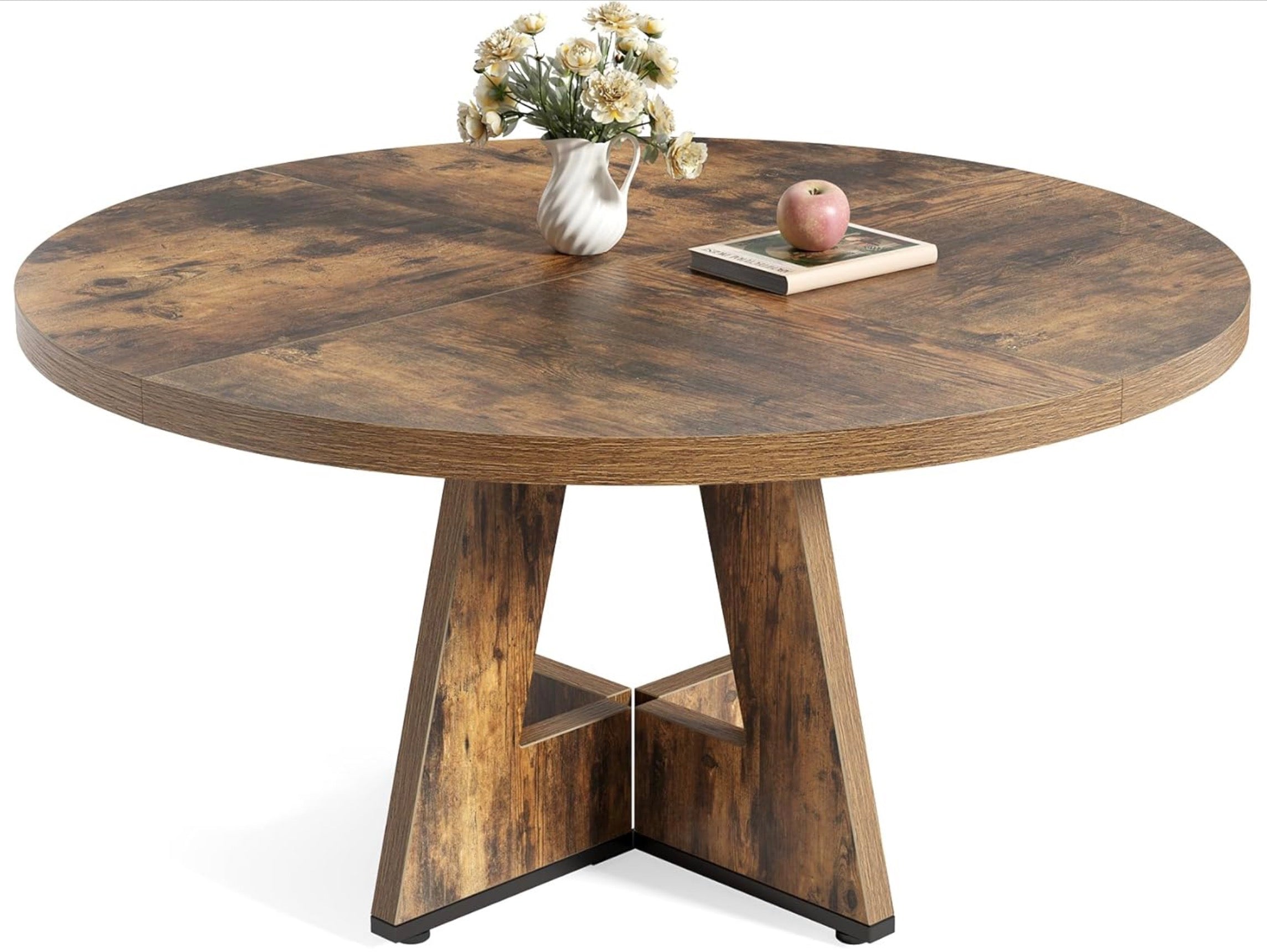 Round Dining Table for 4-6 People, 47 Inches Dining Room Table