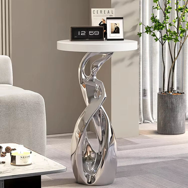 Metal Tray Artistic Floor Ornament Living Room Entrance Luxury