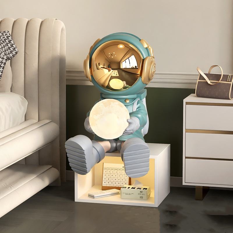 Creative Cartoon Astronaut Bedside Table Ornaments Home Accessories Children'S Room