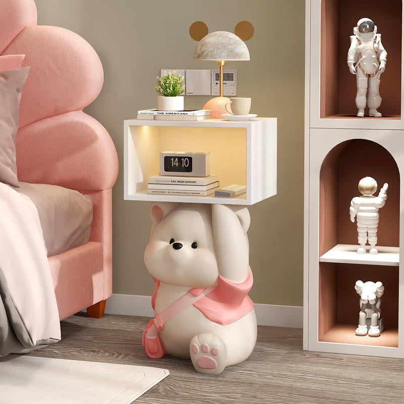 Cartoon Teddy Bear Children's Room, Bedroom, Bedside Table With light