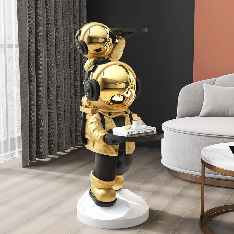 Astronaut Sculpture Living Room Decoration Creative Astronaut Tray and BLUETOOTH Speaker