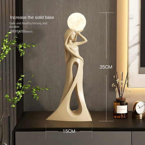 14 inch Light Luxury High-End Home Decor Art Girl Light Ornaments - Table Lamp
