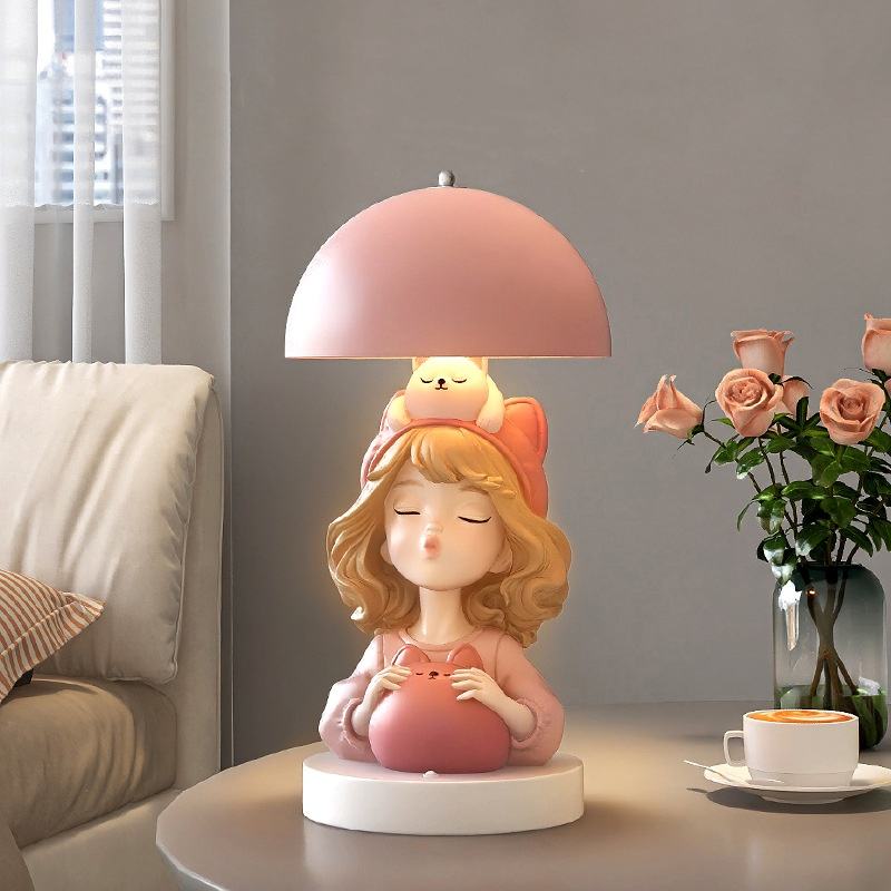 Lovely Girl LED Bedroom Table Lamp Hot Home Accessories