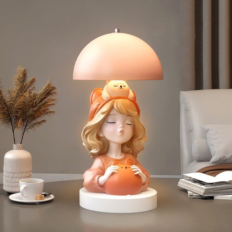 Lovely Girl LED Bedroom Table Lamp Hot Home Accessories