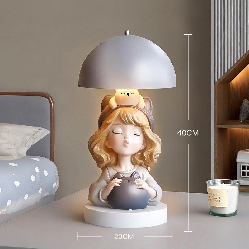 Lovely Girl LED Bedroom Table Lamp Hot Home Accessories