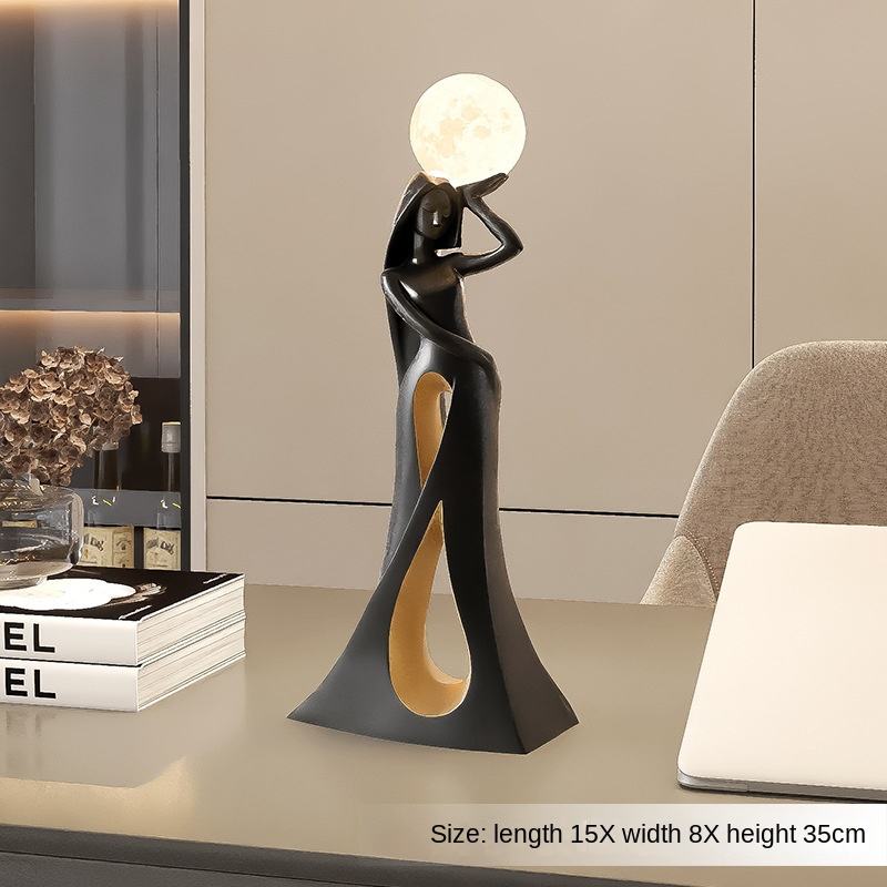 14 inch Light Luxury High-End Home Decor Art Girl Light Ornaments - Table Lamp
