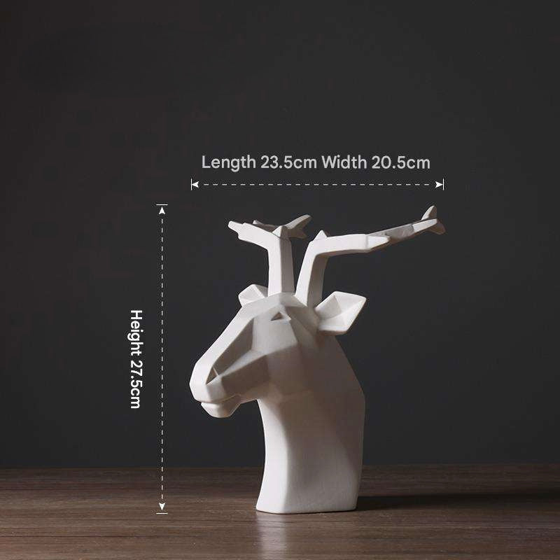 Abstract Scandinavian Ceramic Animal Head Ornament