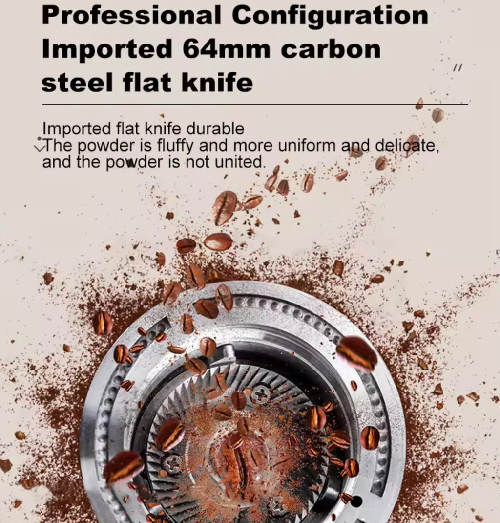 Advanced Adjustment Aluminum LED Display Professional Commercial Electric Coffee Bean Grinders Machine for Cafe