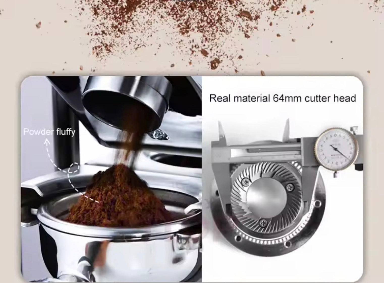 Advanced Adjustment Aluminum LED Display Professional Commercial Electric Coffee Bean Grinders Machine for Cafe