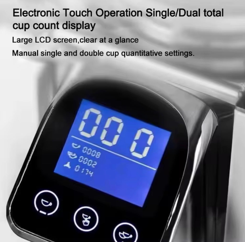 Advanced Adjustment Aluminum LED Display Professional Commercial Electric Coffee Bean Grinders Machine for Cafe