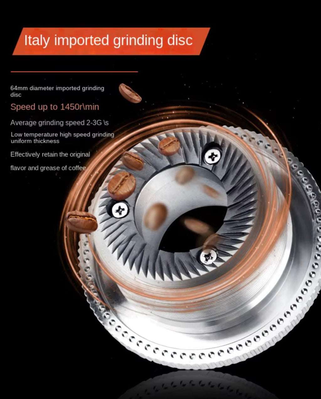 Professional 64Mm D164 900E Aluminium Alloy Espresso 1Zpresso Flat Burr 110V Commercial Electric Coffee Grinder for Sale