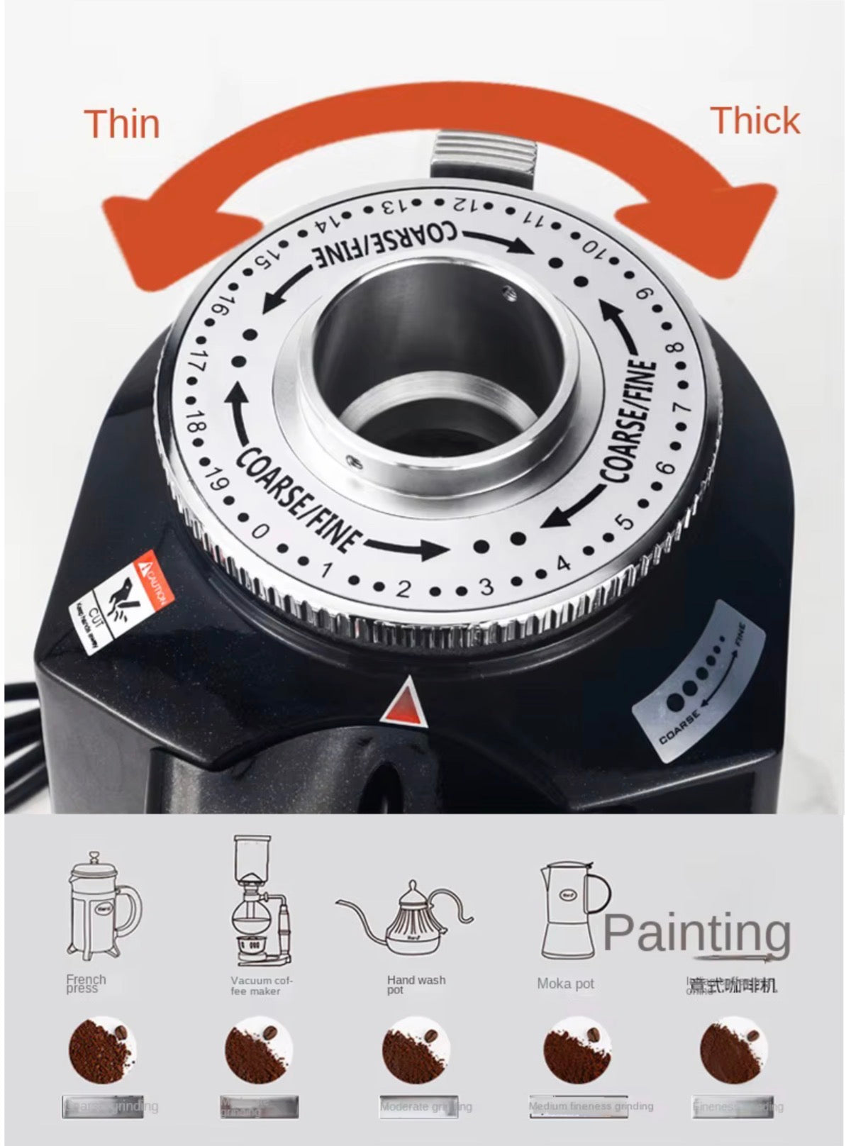 Professional 64Mm D164 900E Aluminium Alloy Espresso 1Zpresso Flat Burr 110V Commercial Electric Coffee Grinder for Sale