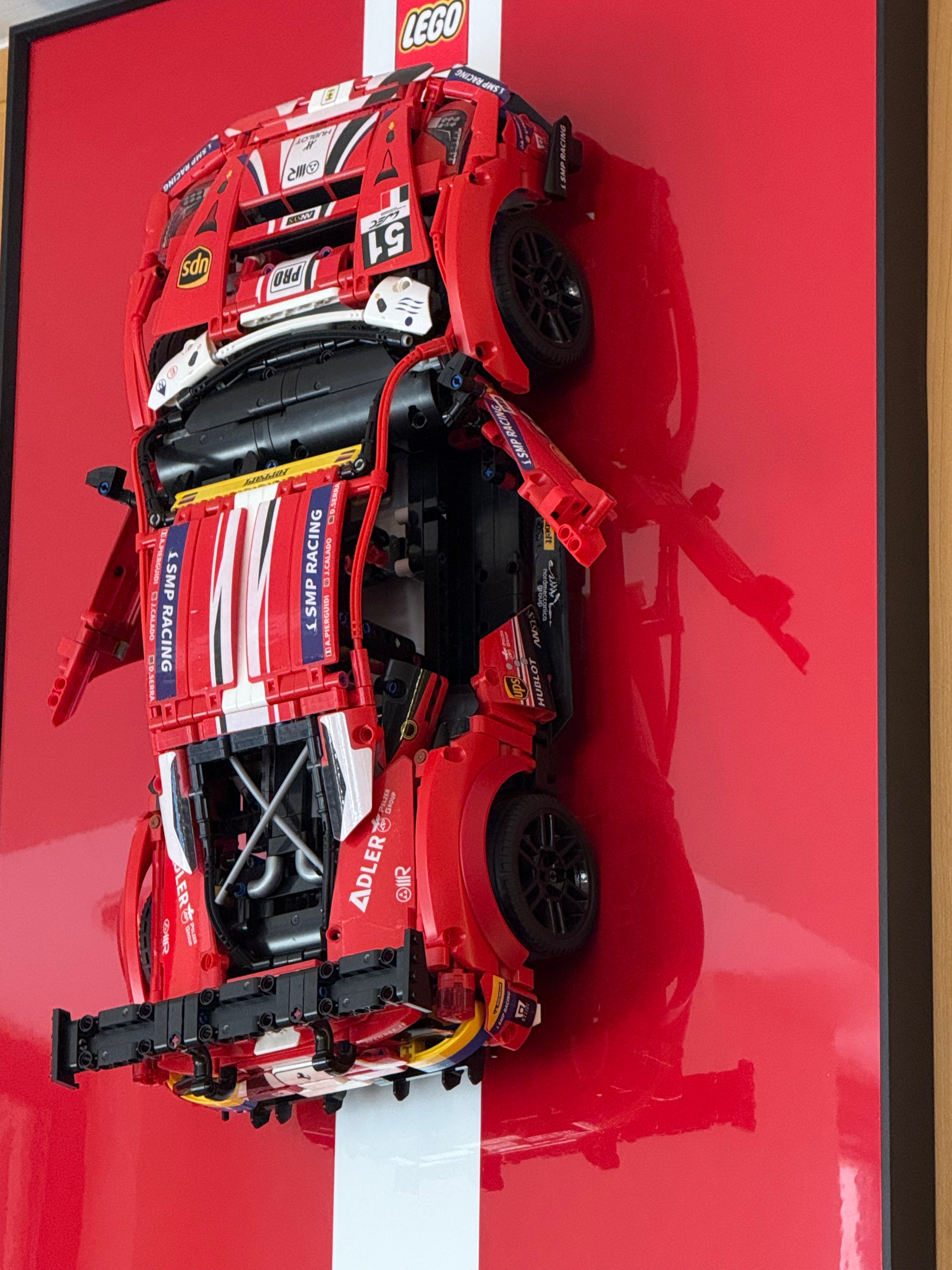 Ferrari Lego Car with Frame ready assembled